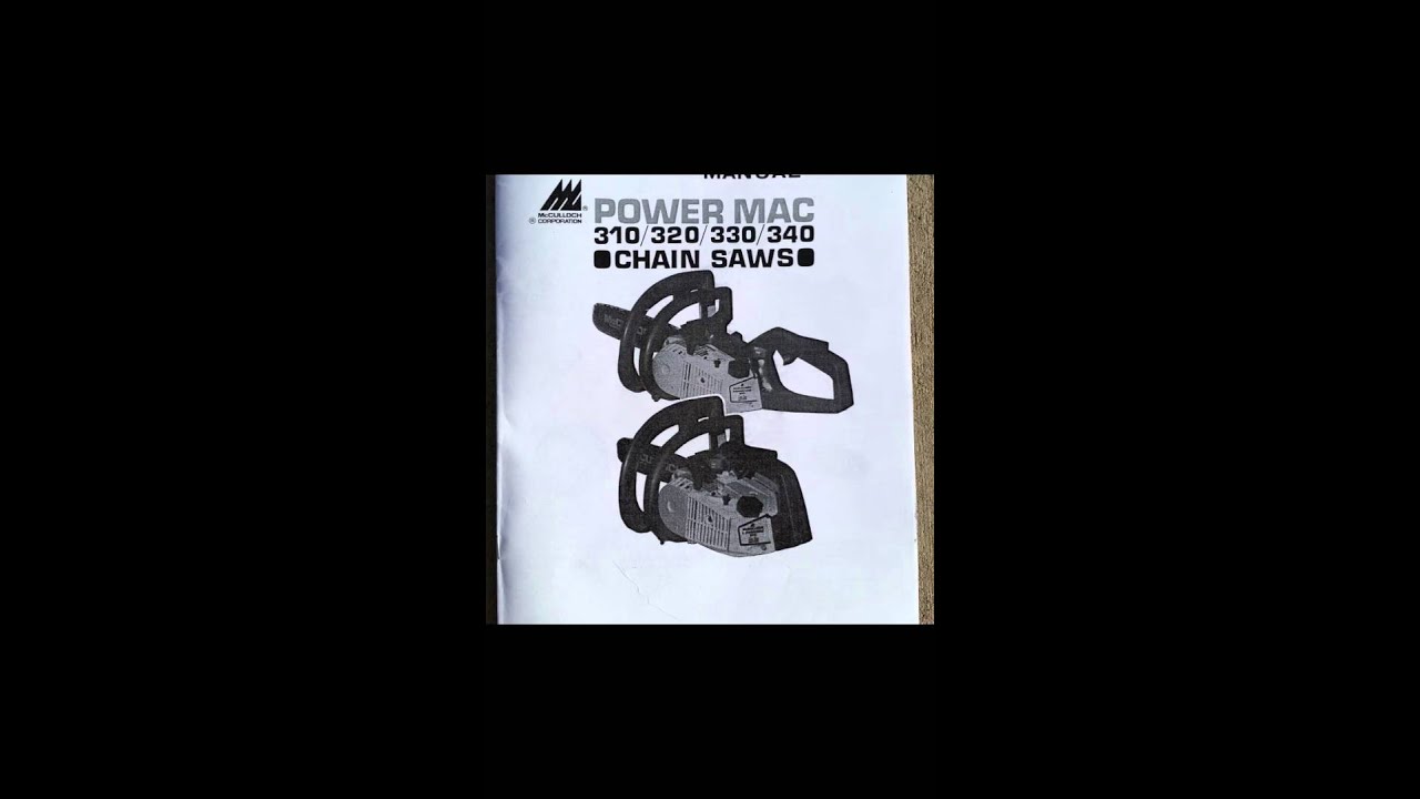 Mcculloch power mac 340 owners manual free
